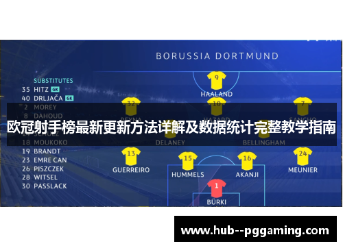 欧冠射手榜最新更新方法详解及数据统计完整教学指南